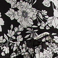 Midi V-Neck Ruffle Dress, JASS FLORAL CLOUD DANCER, swatch
