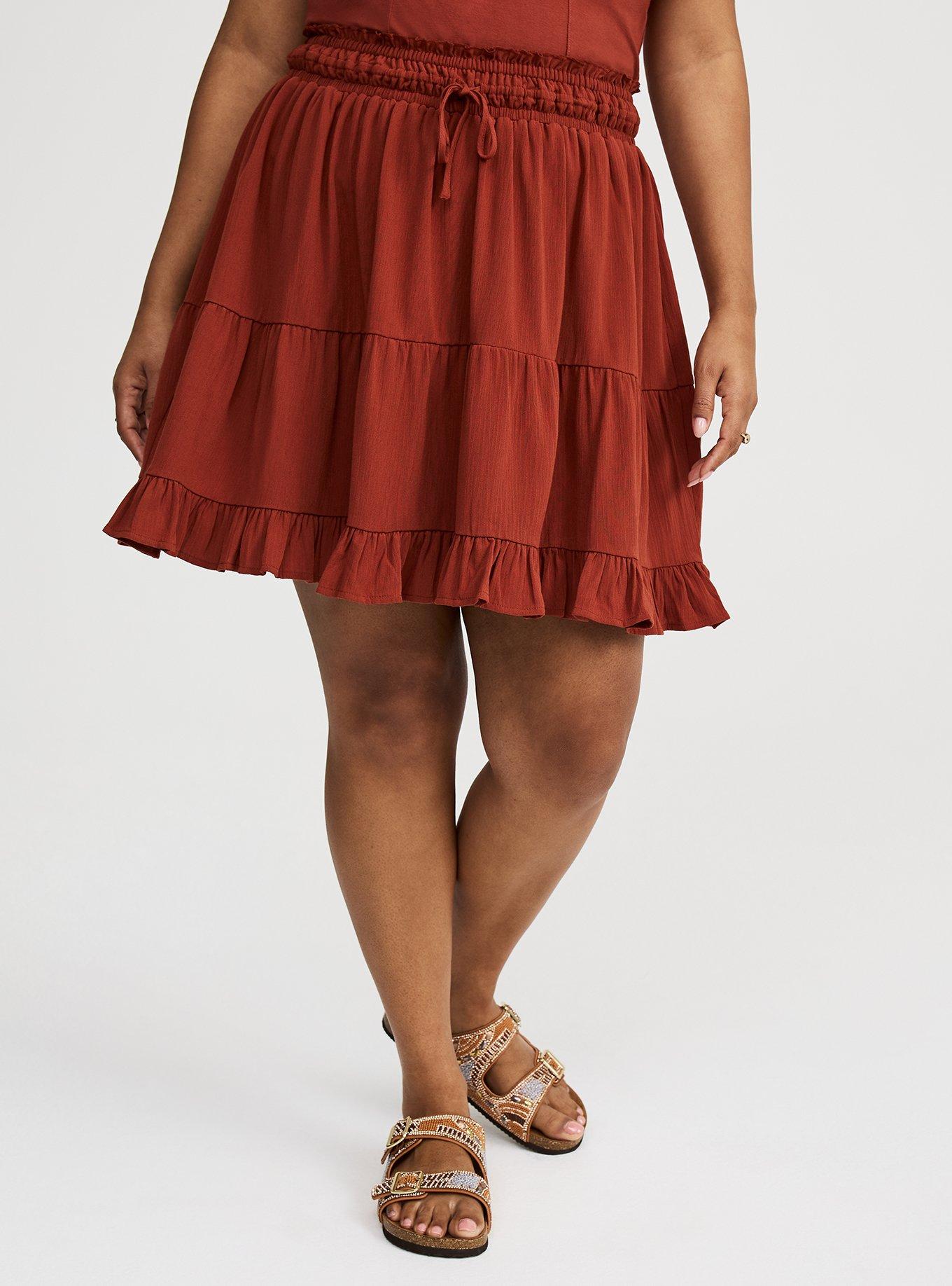 Tiered Ruffle Prairie Mini Skirt