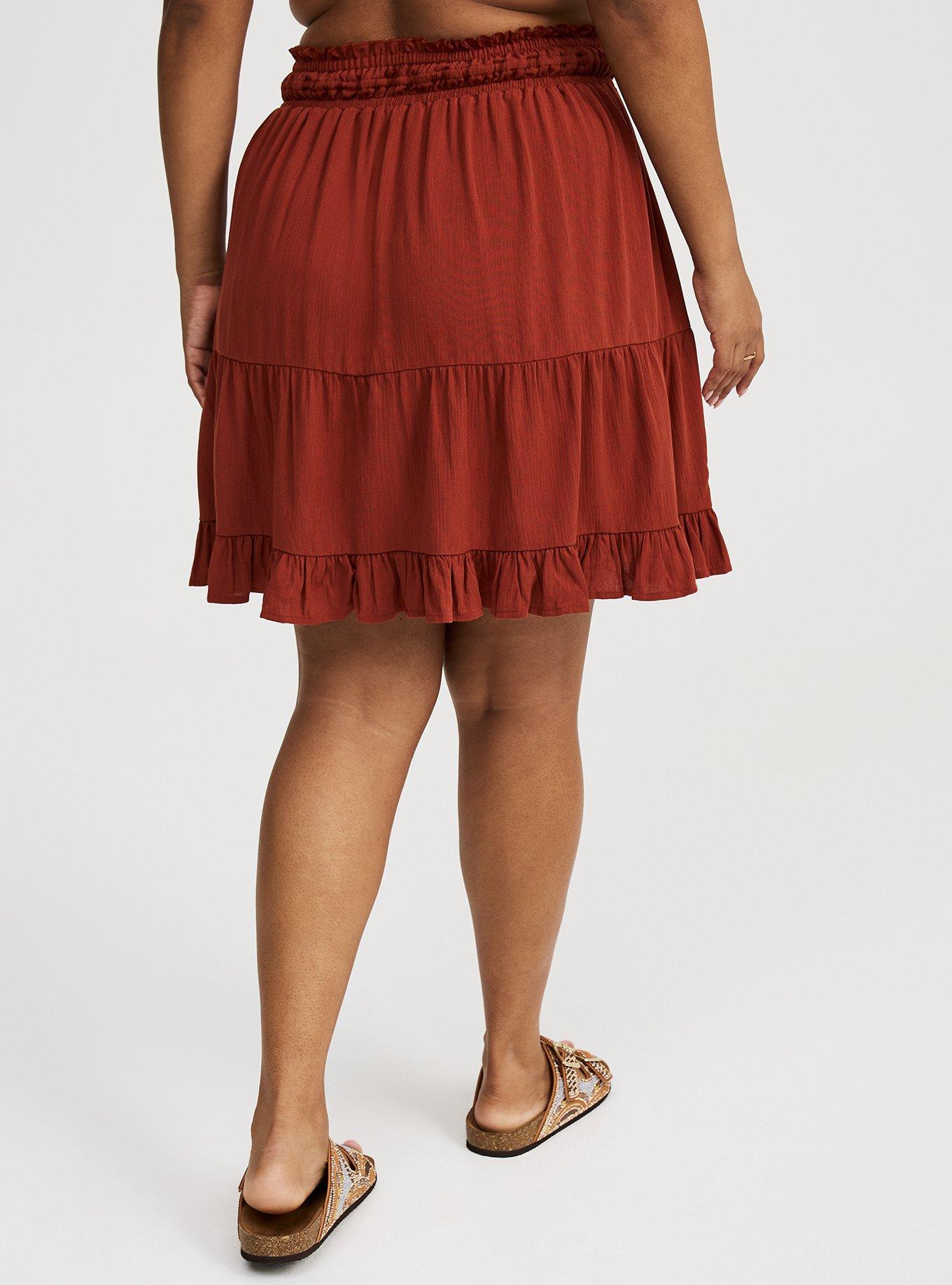 Tiered Ruffle Prairie Mini Skirt