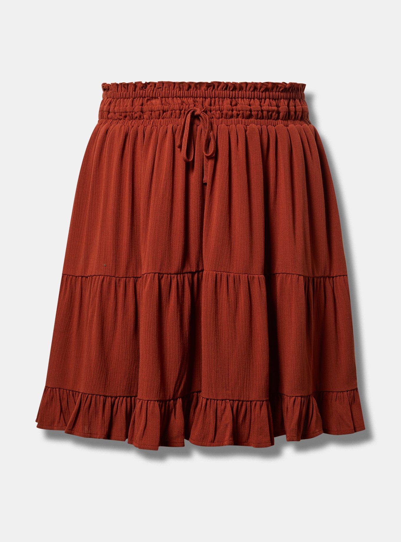 Plus Size - Tiered Ruffle Prairie Mini Skirt - Torrid
