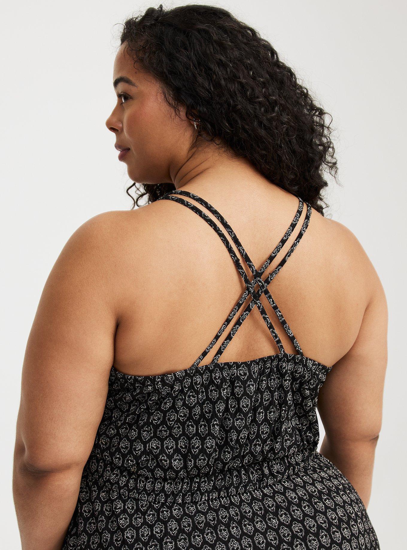 Strappy Tea Length Dress