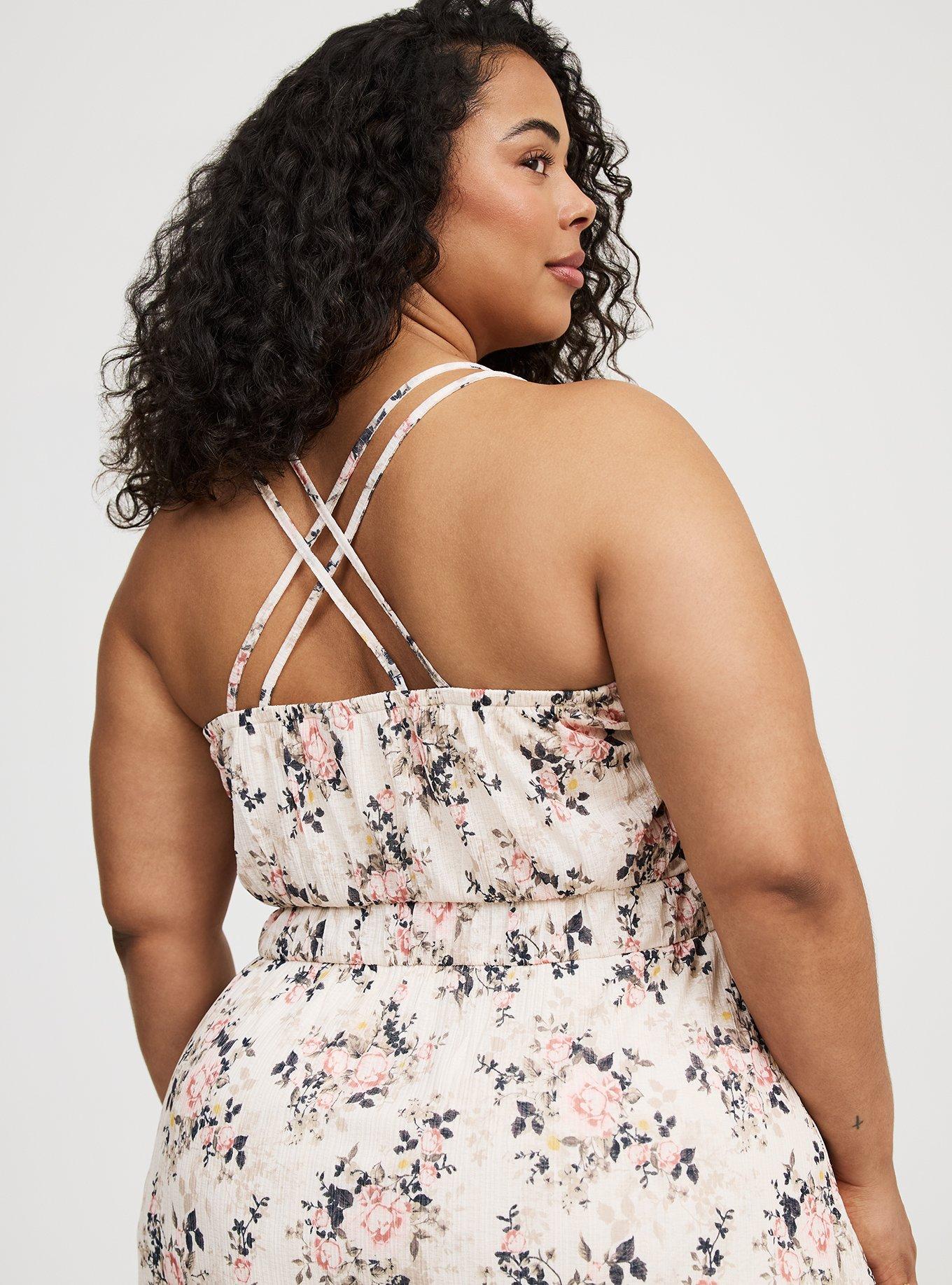 Strappy Tea Length Dress