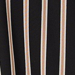 Plus Size Mini Chiffon Circle Skirt, TYLER STRIPE DEEP BLACK, swatch