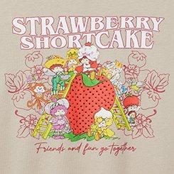 Strawberry Shortcake Classic Cotton Crew Tee, SHORTCAKE FRIENDS TEA STAIN, swatch