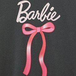 Plus Size Barbie Classic Cotton Crew Tee, BARBIE BOW VINTAGE BLACK, swatch