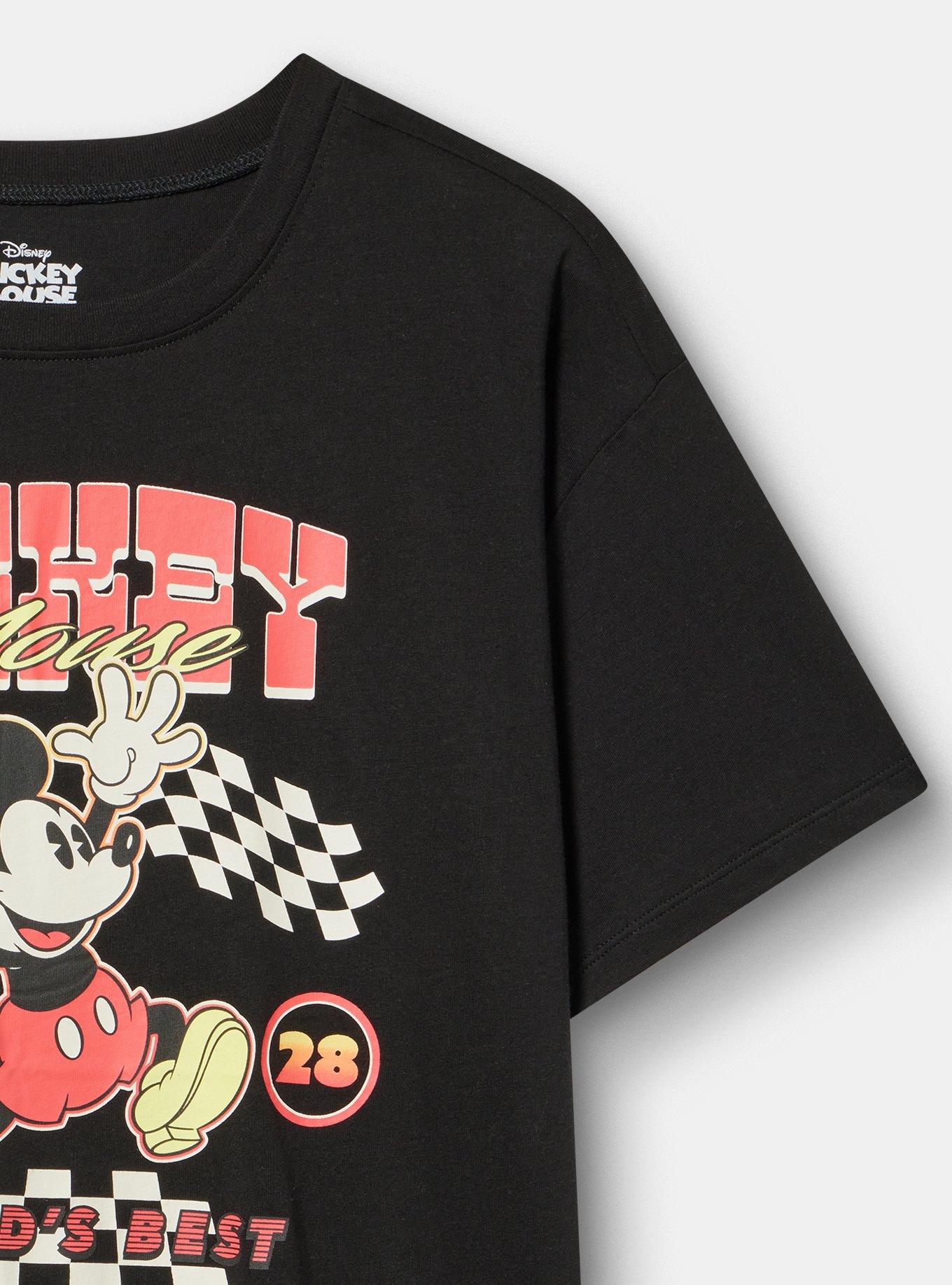 Mickey Mouse Relaxed Cotton Crew Tee, MICKEY RACE DEEP BLACK, alternate