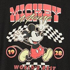Mickey Mouse Relaxed Cotton Crew Tee, MICKEY RACE DEEP BLACK, swatch
