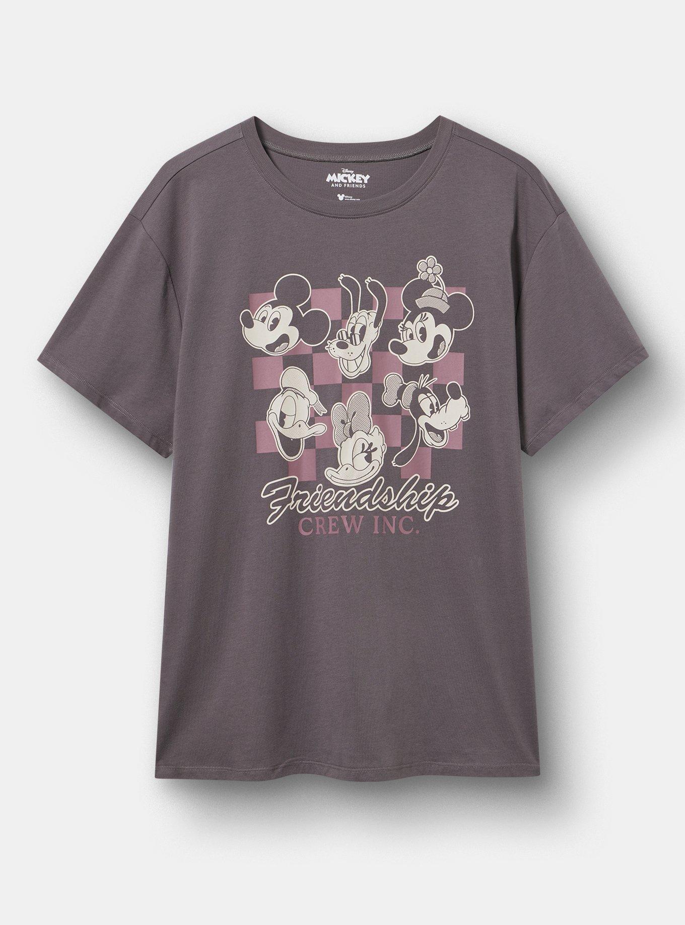 Plus Size Mickey Mouse Relaxed Cotton Crew Tee, FRIENDSHIP CREW TORNADO, hi-res