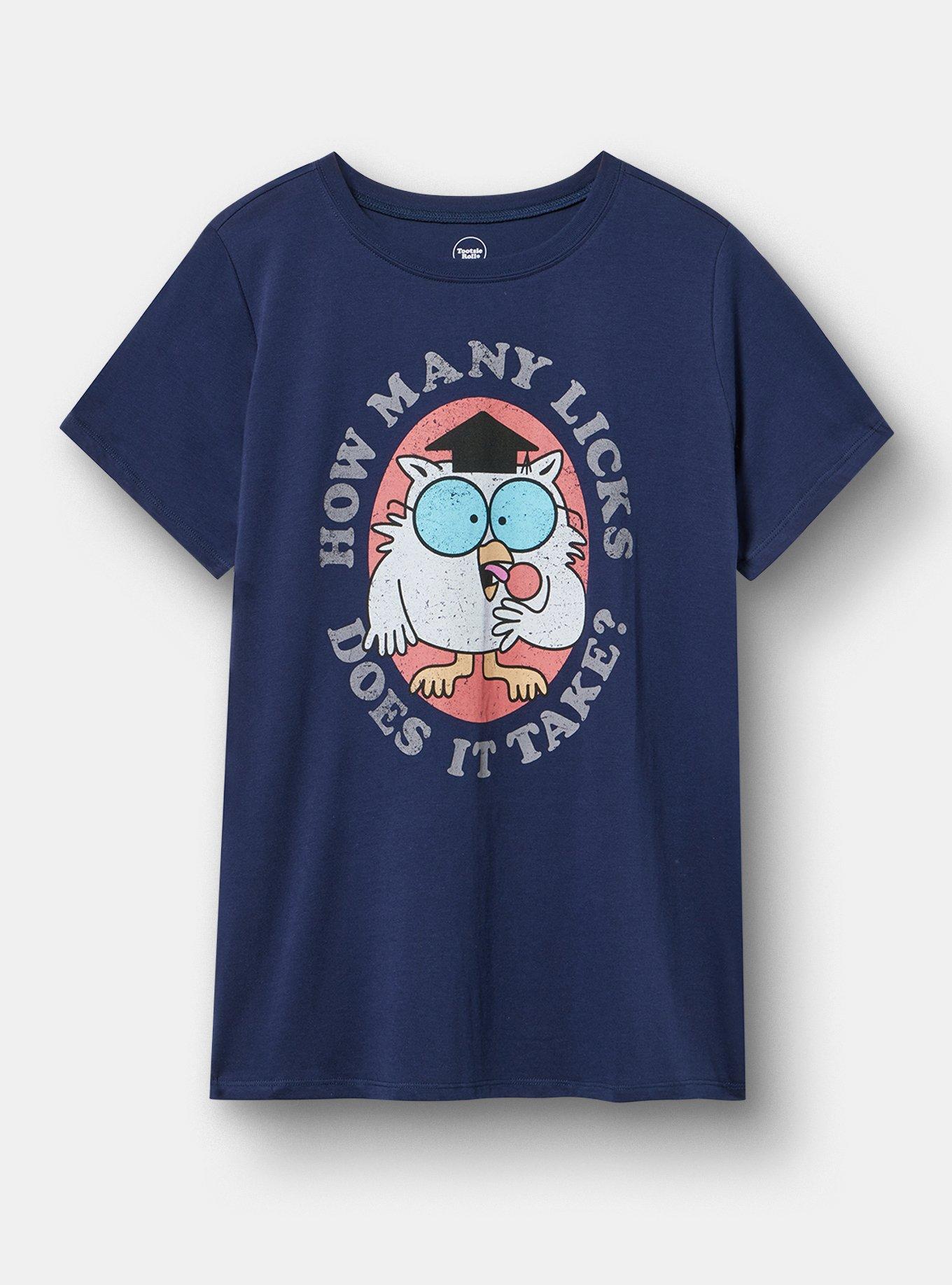 Plus Size Tootsie Pop Classic Cotton Crew Tee, TOOTSIE OWL PEACOAT, hi-res