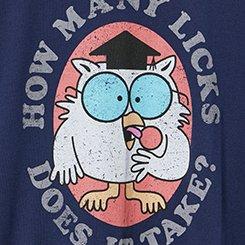 Plus Size Tootsie Pop Classic Cotton Crew Tee, TOOTSIE OWL PEACOAT, swatch