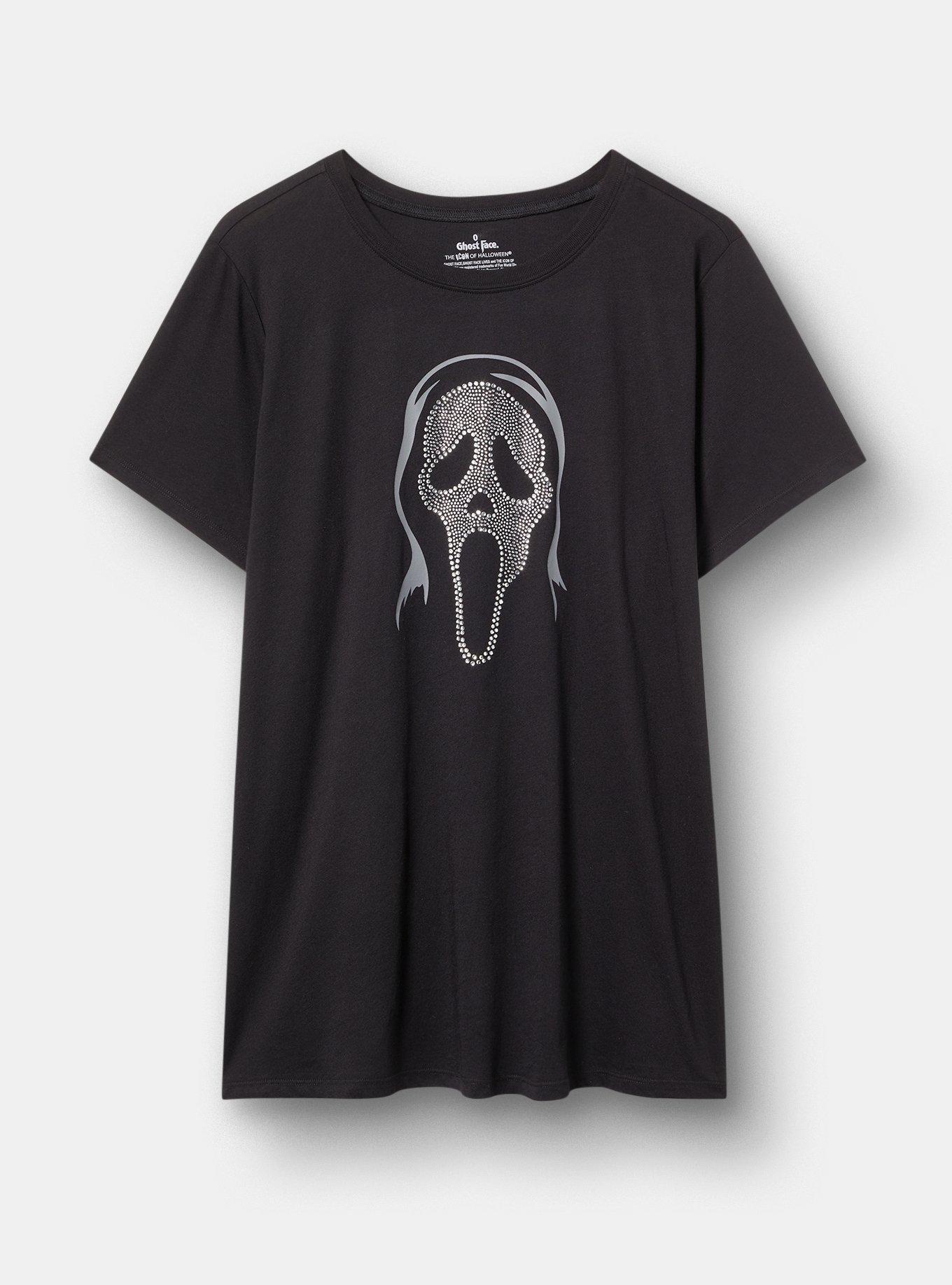 Plus Size Ghostface Classic Cotton Crew Tee, SCREAM DEEP BLACK, hi-res