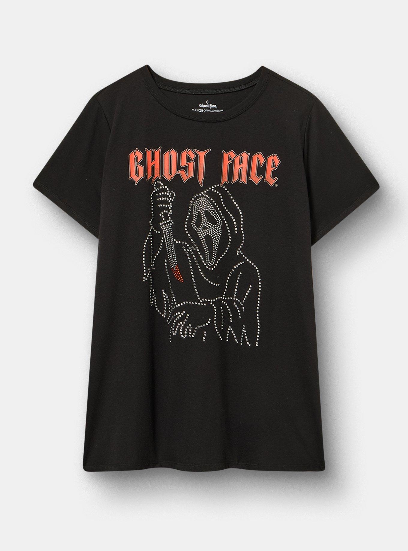 Plus Size Ghostface Classic Cotton Crew Tee, GHOST FACE HALLOWEEN DEEP BLACK, hi-res
