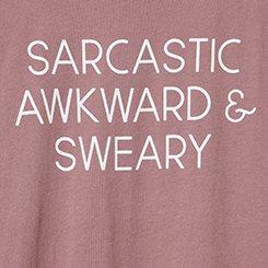 Plus Size Classic Heritage Jersey Crew Tee, SARCASTIC SWEARY ROSE TAUPE, swatch