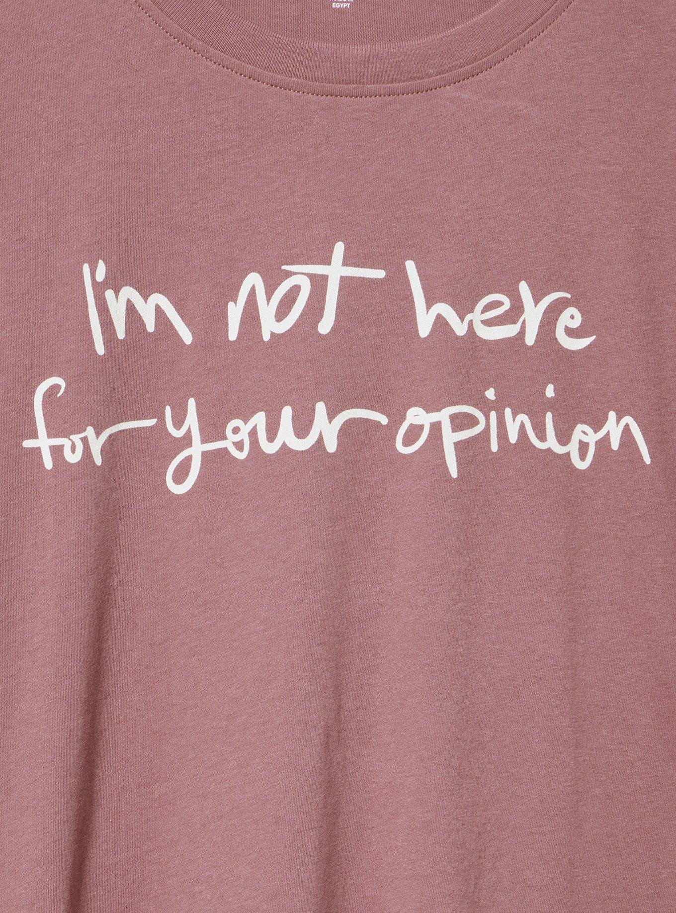 Classic Heritage Jersey Crew Tee, NOT HERE FOR OPINIONS ROSE TAUPE, alternate