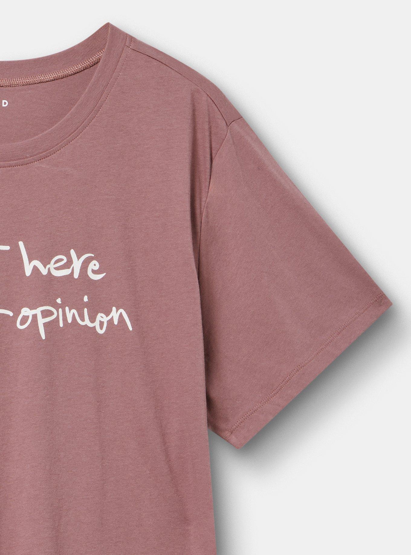 Classic Heritage Jersey Crew Tee, NOT HERE FOR OPINIONS ROSE TAUPE, alternate