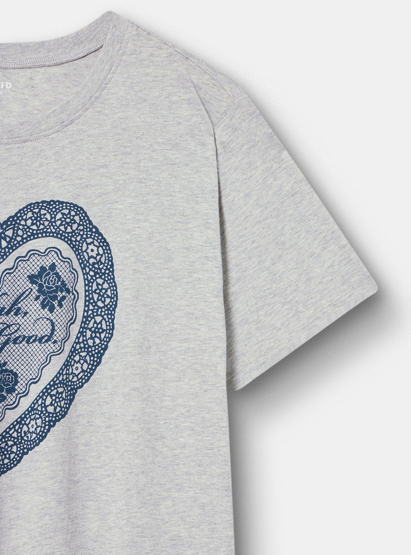 Classic Heritage Jersey Crew Tee, NAH IM GOOD HEART DOILY LIGHTEST HEATHER GREY, alternate