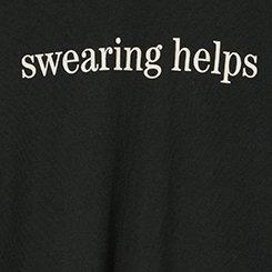 Classic Fit Heritage Jersey Crew Tee, SWEARING IT HELPS DEEP BLACK, swatch