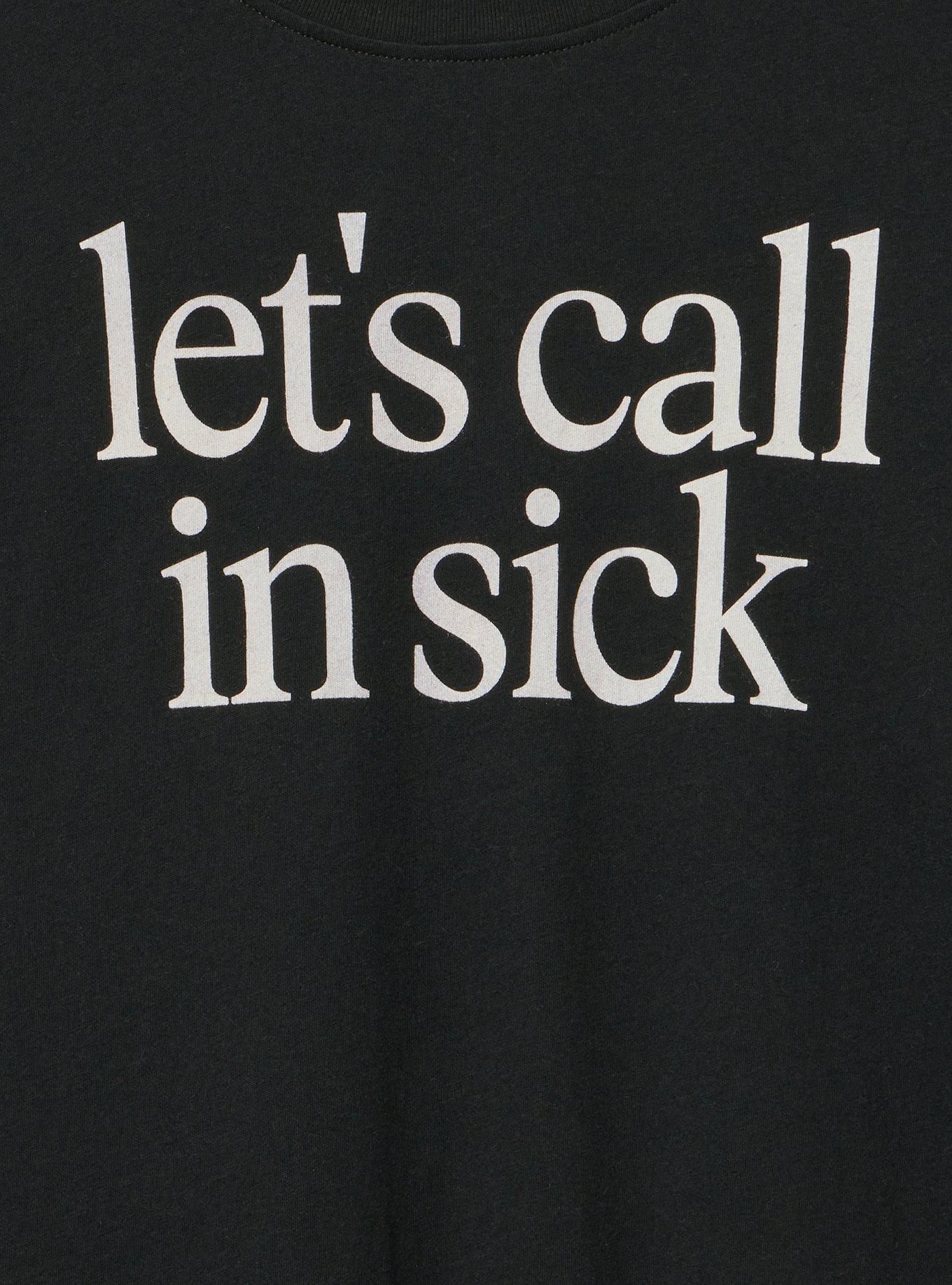 Classic Heritage Jersey Crew Tee, LETS CALL IN SICK DEEP BLACK, alternate