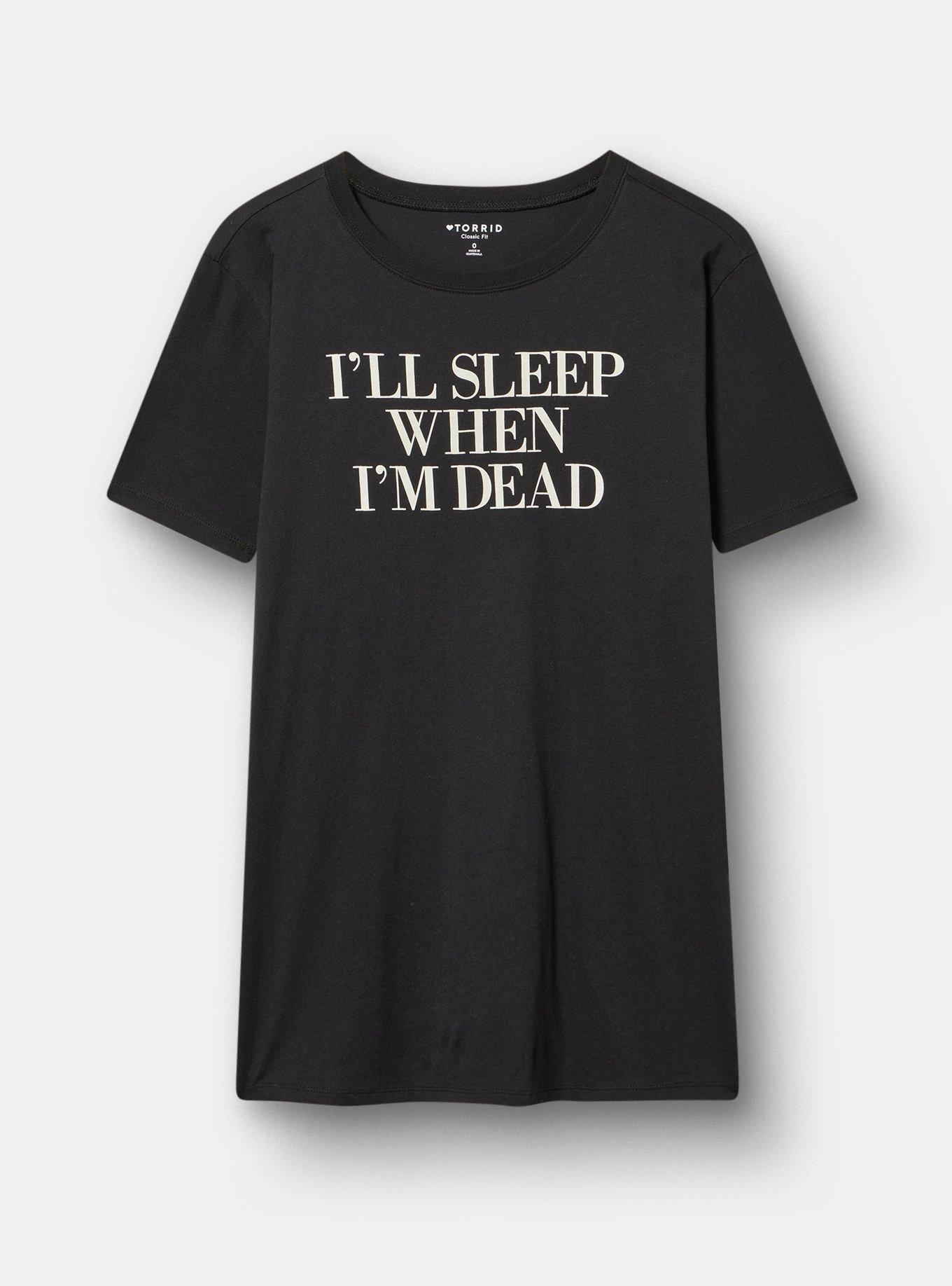 Classic Heritage Jersey Crew Tee, SLEEP WHEN DEAD DEEP BLACK, hi-res