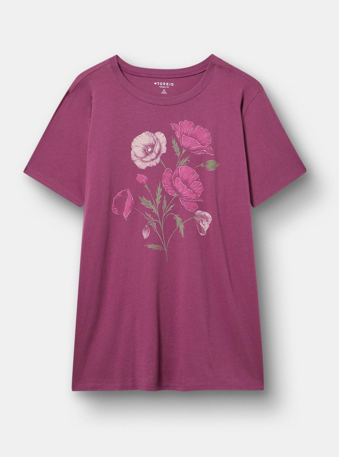Classic Heritage Jersey Crew Tee, POPPIES AMARANTH, hi-res