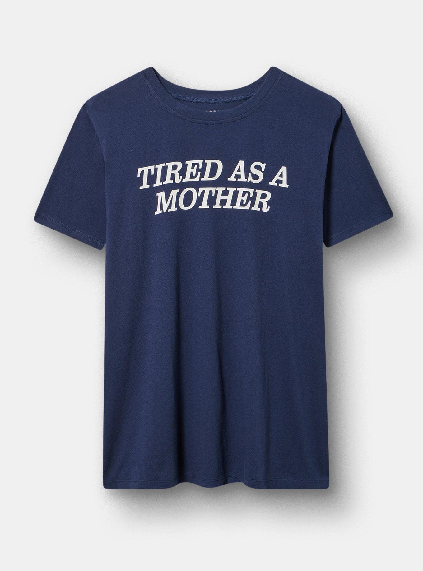 Classic Heritage Jersey Crew Tee, TIRED AS A MOTHER PEACOAT, hi-res