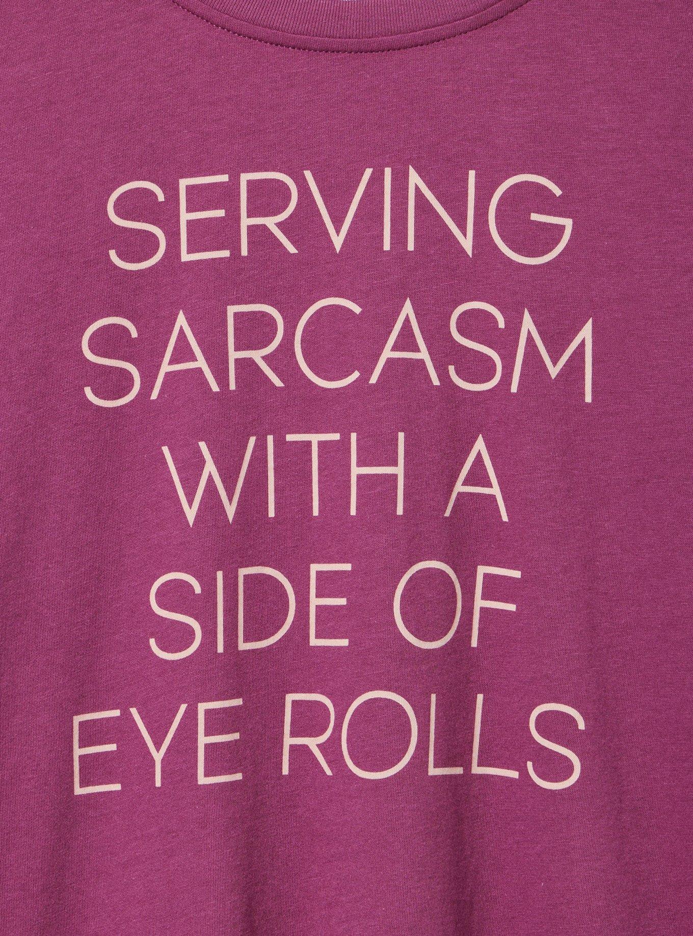 Classic Heritage Jersey Crew Tee, SARCASM EYE ROLL AMARANTH, alternate