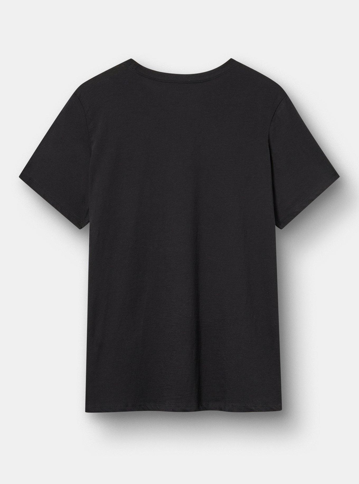 Classic Heritage Jersey Crew Tee, FLORAL SKULL DEEP BLACK, alternate