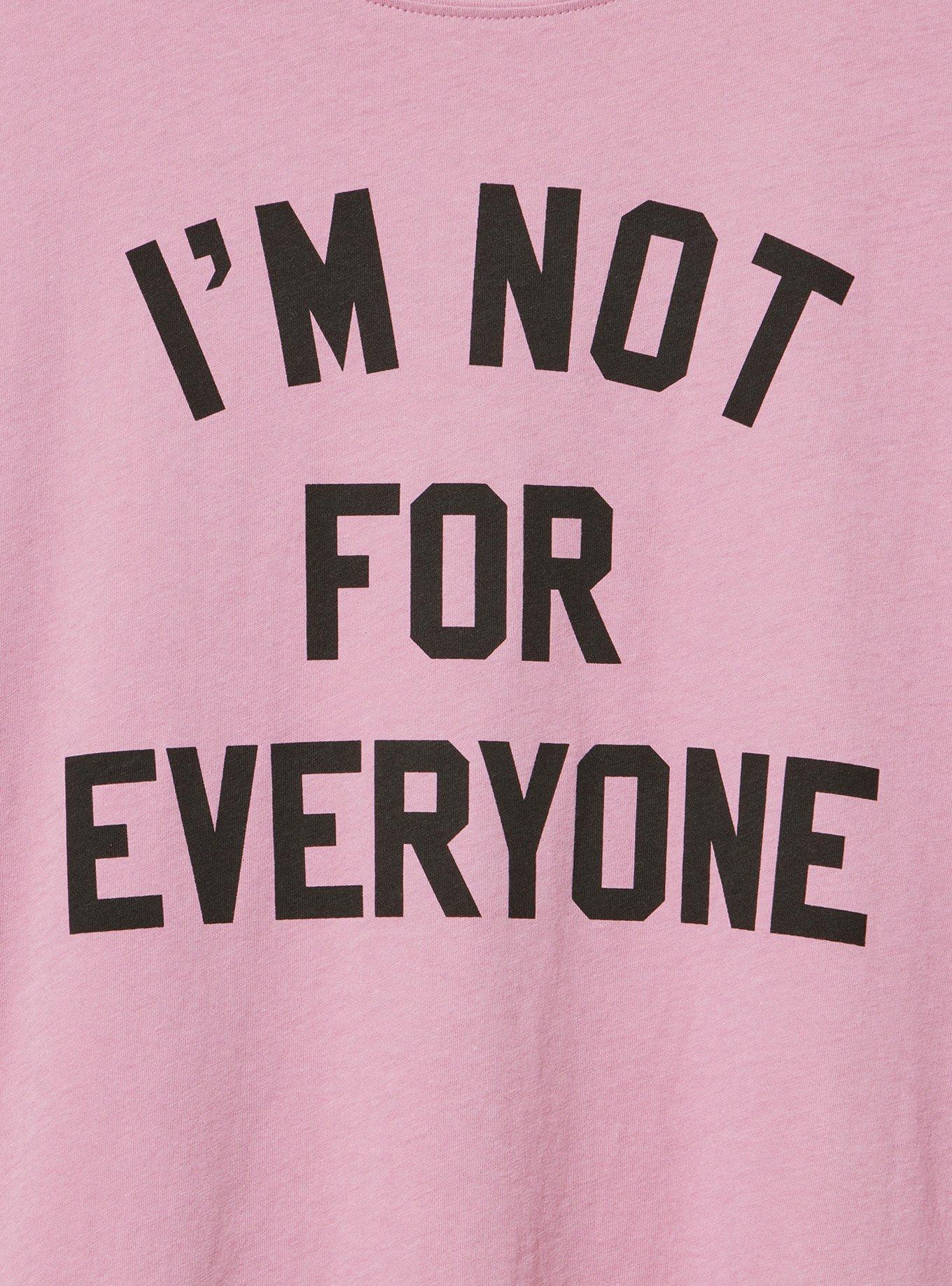 Plus Size Classic Heritage Jersey Crew Tee, NOT FOR EVERYONE LILAS, alternate