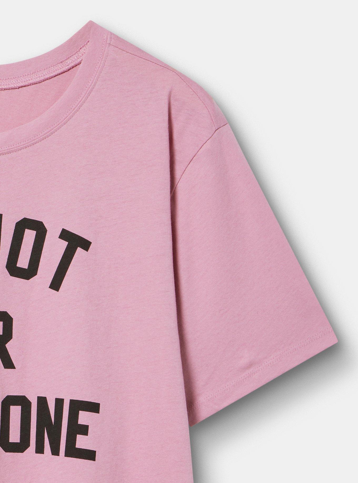 Plus Size Classic Heritage Jersey Crew Tee, NOT FOR EVERYONE LILAS, alternate