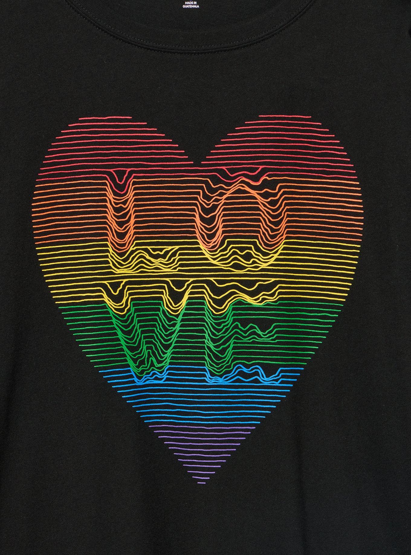 Classic Heritage Jersey Crew Tee, LOVE HEART LINES DEEP BLACK, alternate