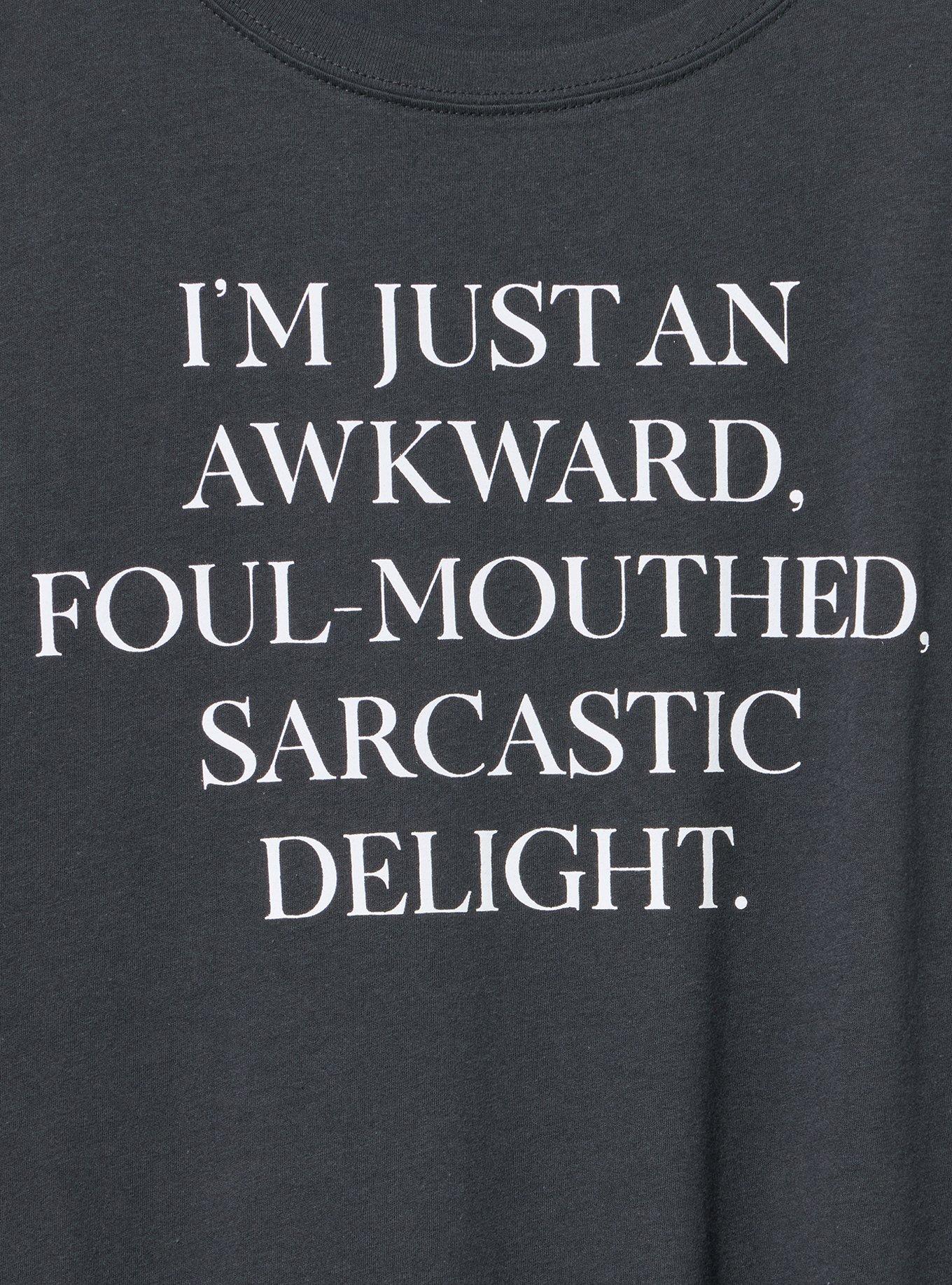 Classic Heritage Jersey Crew Tee, SARCASTIC DELIGHT OBSIDIAN, alternate