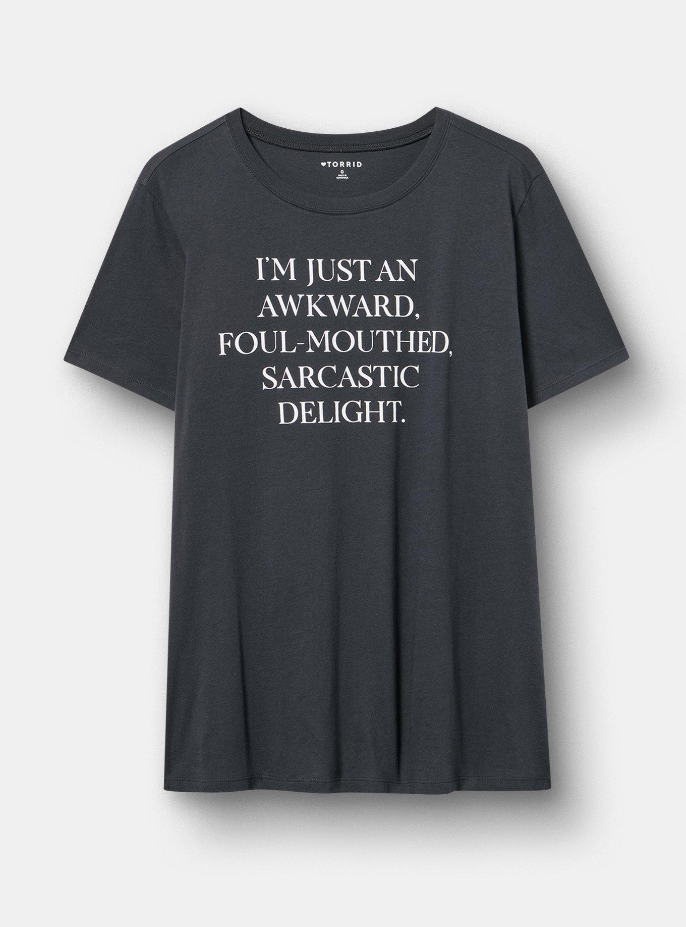 Classic Heritage Jersey Crew Tee, SARCASTIC DELIGHT OBSIDIAN, hi-res