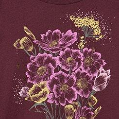 Classic Heritage Jersey Crew Tee, EDGY FLORAL WINETASTING, swatch