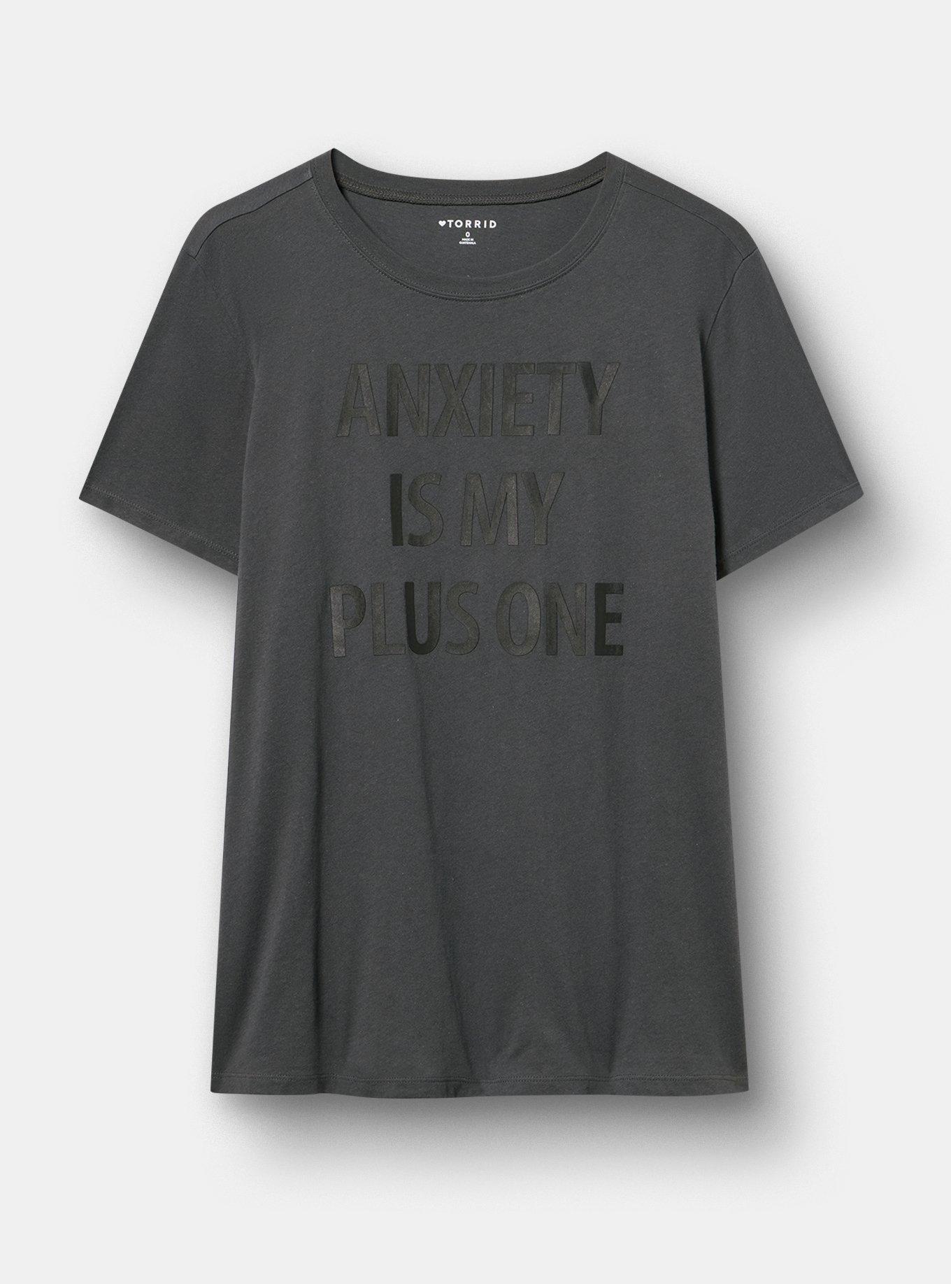 Classic Heritage Jersey Crew Tee, ANXIETY IS MY PLUS ONE VINTAGE BLACK, hi-res