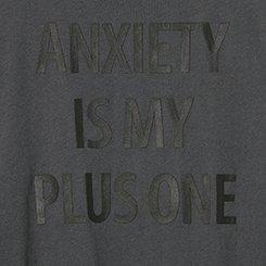 Classic Heritage Jersey Crew Tee, ANXIETY IS MY PLUS ONE VINTAGE BLACK, swatch