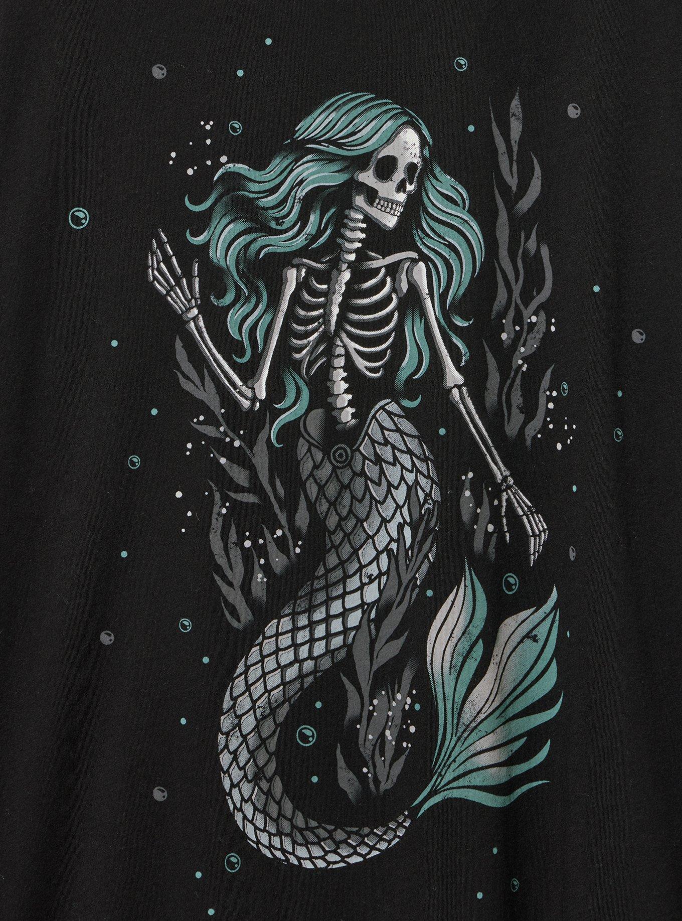 Classic Heritage Jersey Crew Tee, HAUNTED MERMAID DEEP BLACK, alternate