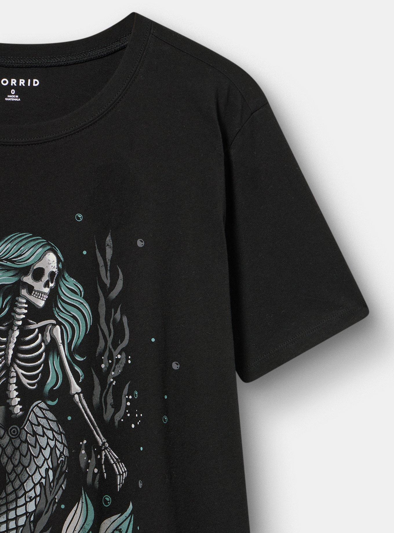 Classic Heritage Jersey Crew Tee, HAUNTED MERMAID DEEP BLACK, alternate