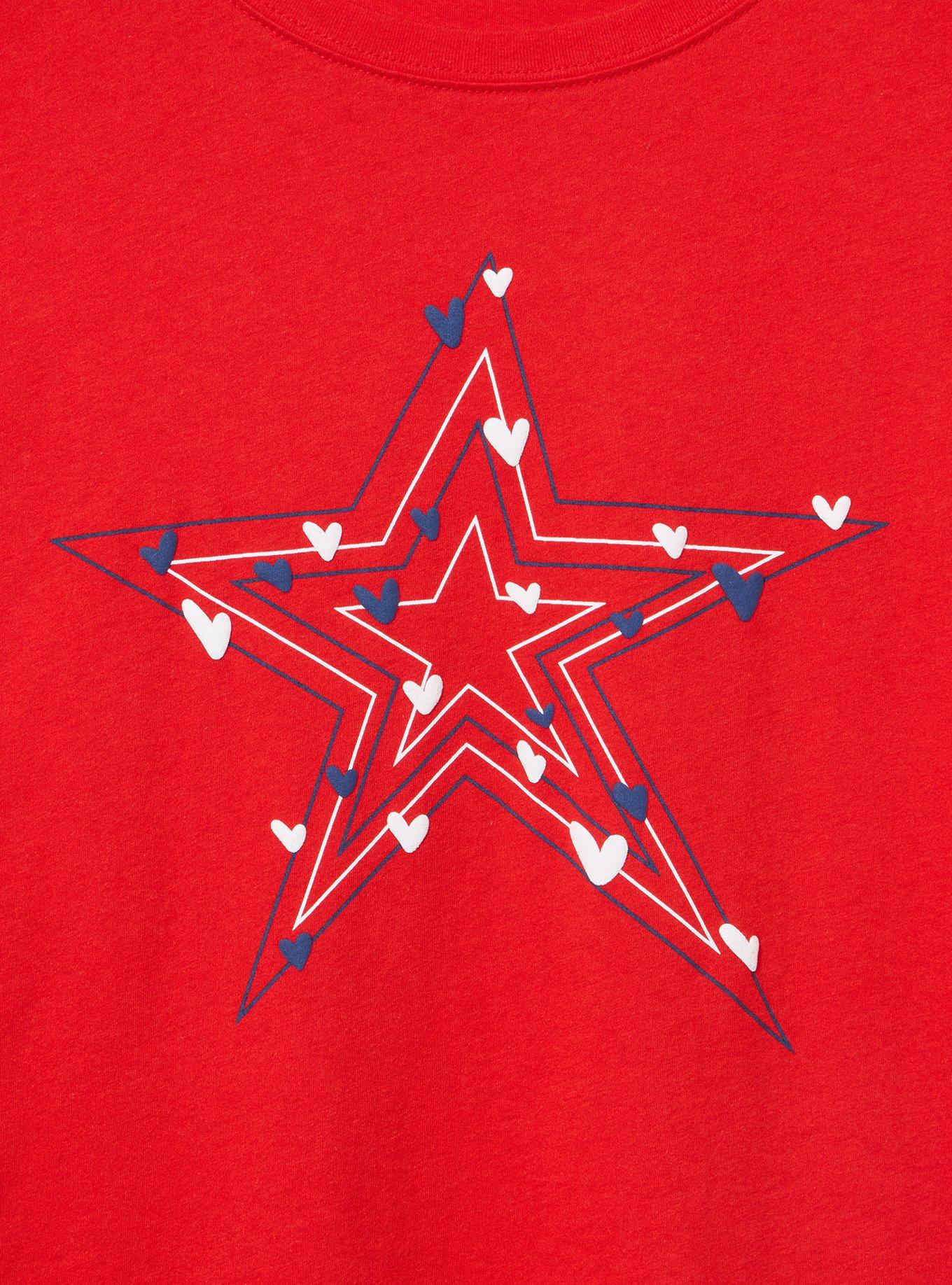 Classic Heritage Jersey Crew Tee, AMERICANA STAR HEARTS ADRENALINE RUSH, alternate