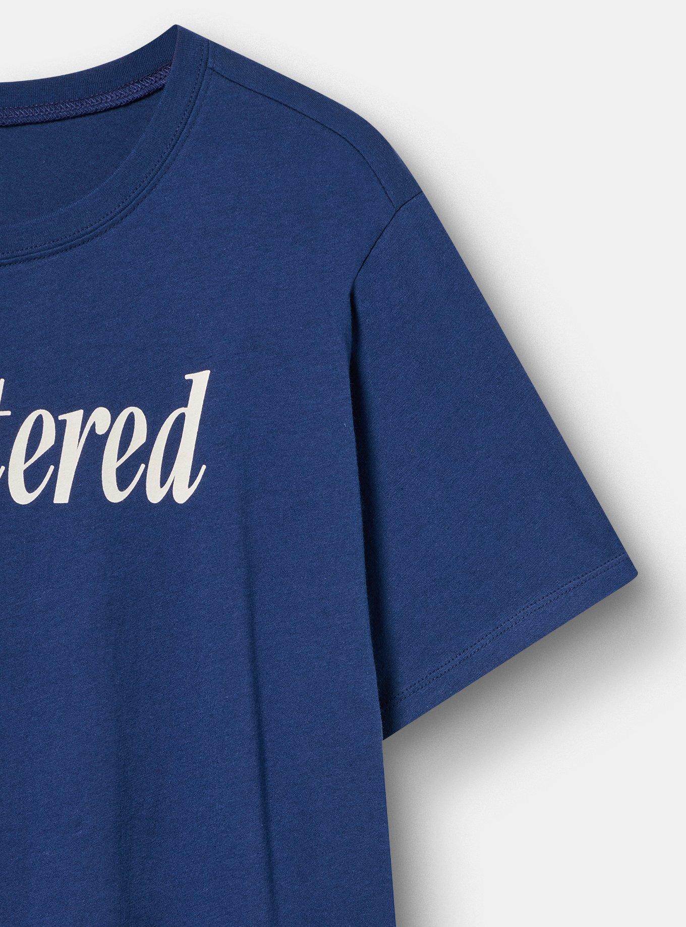 Classic Heritage Jersey Crew Tee, UNFILTERED WORDS MEDIEVAL BLUE, alternate