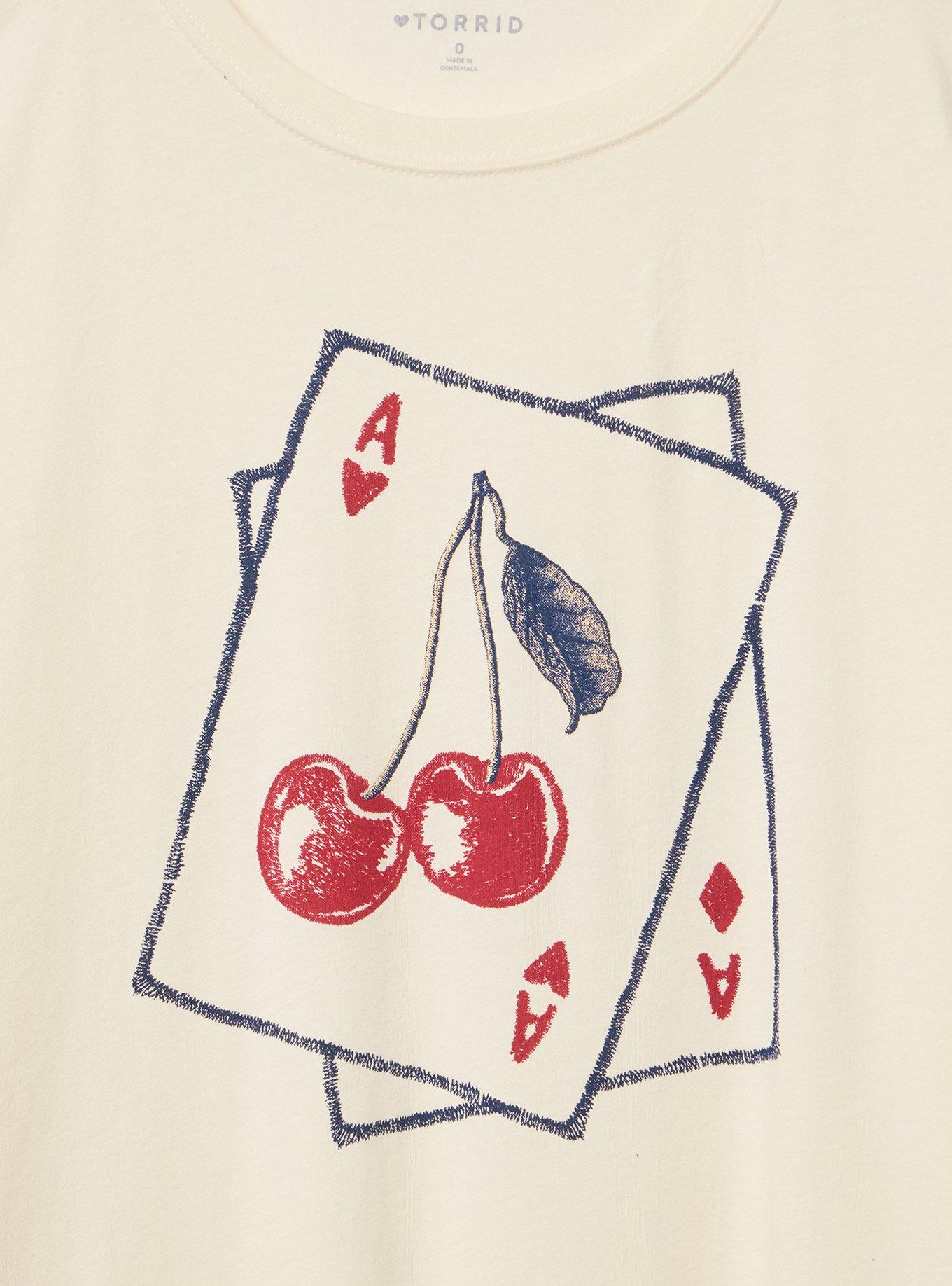 Classic Heritage Jersey Crew Tee, ACE OF CHERRY WHISPER WHITE, alternate