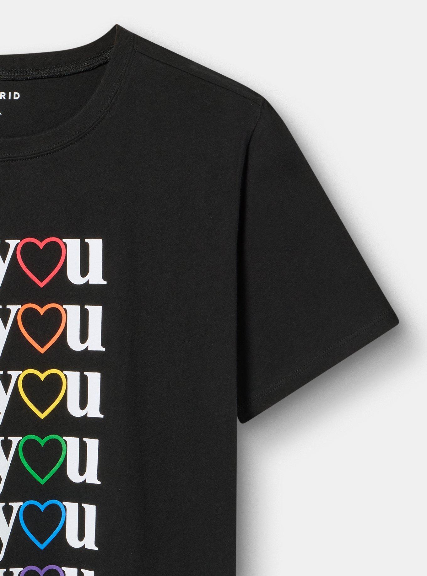 Classic Heritage Jersey Crew Tee, BE YOU PRIDE DEEP BLACK, alternate