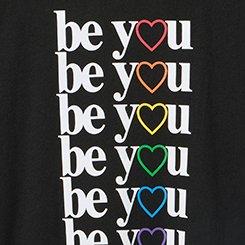 Classic Heritage Jersey Crew Tee, BE YOU PRIDE DEEP BLACK, swatch