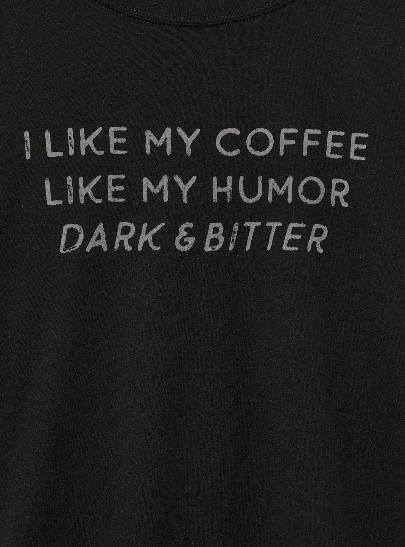 Classic Heritage Jersey Crew Tee, COFFEE HUMOR DARK DEEP BLACK, alternate