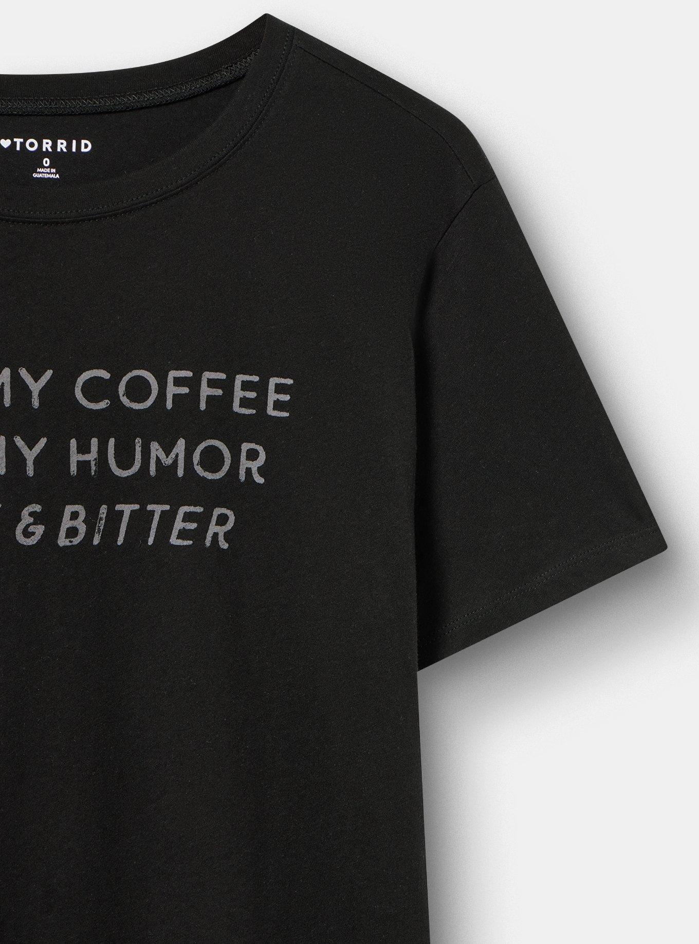 Classic Heritage Jersey Crew Tee, COFFEE HUMOR DARK DEEP BLACK, alternate