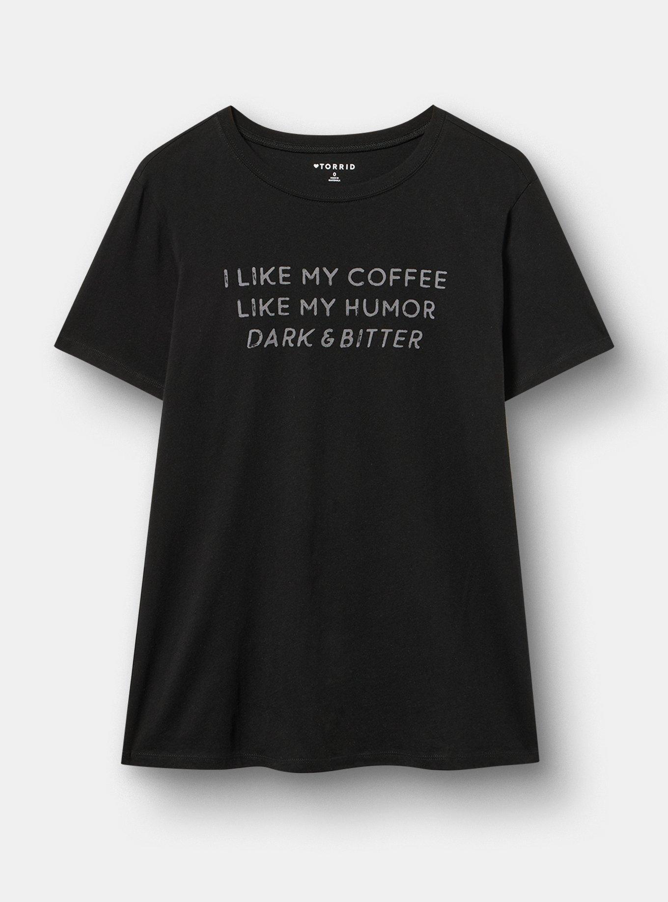 Classic Heritage Jersey Crew Tee, COFFEE HUMOR DARK DEEP BLACK, hi-res