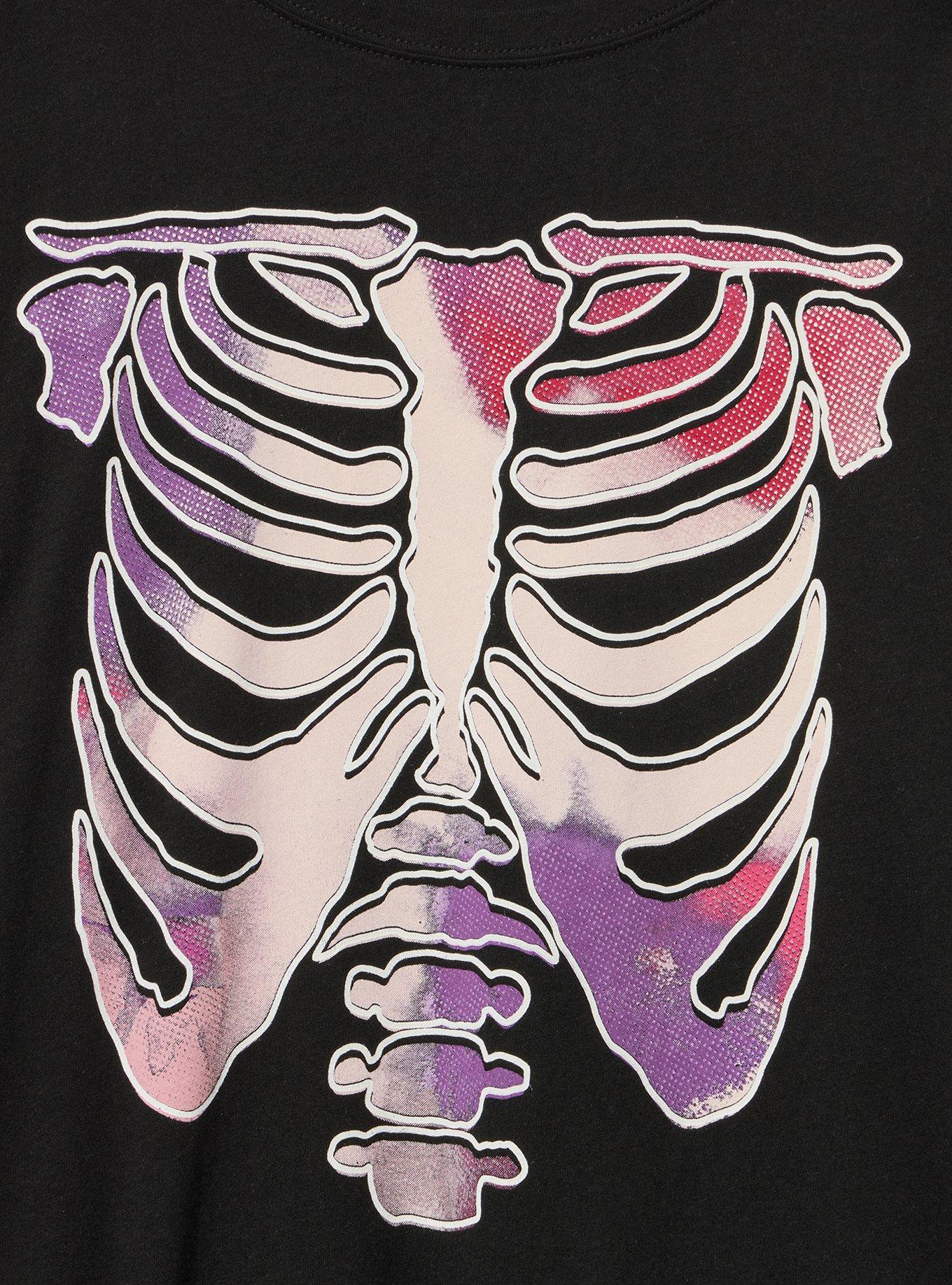 Classic Heritage Jersey Crew Tee, RIBCAGE FADE DEEP BLACK, alternate