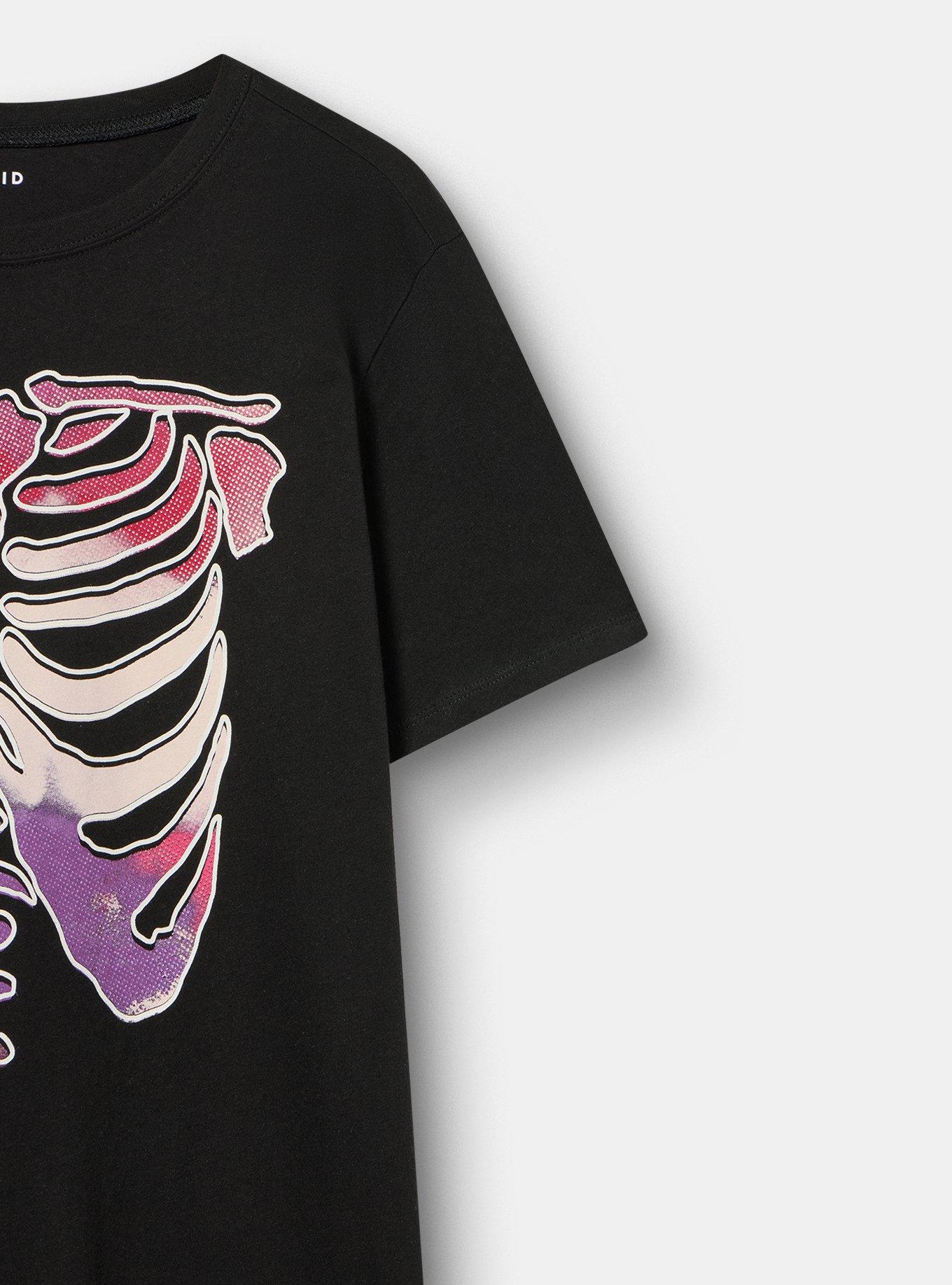 Classic Heritage Jersey Crew Tee, RIBCAGE FADE DEEP BLACK, alternate