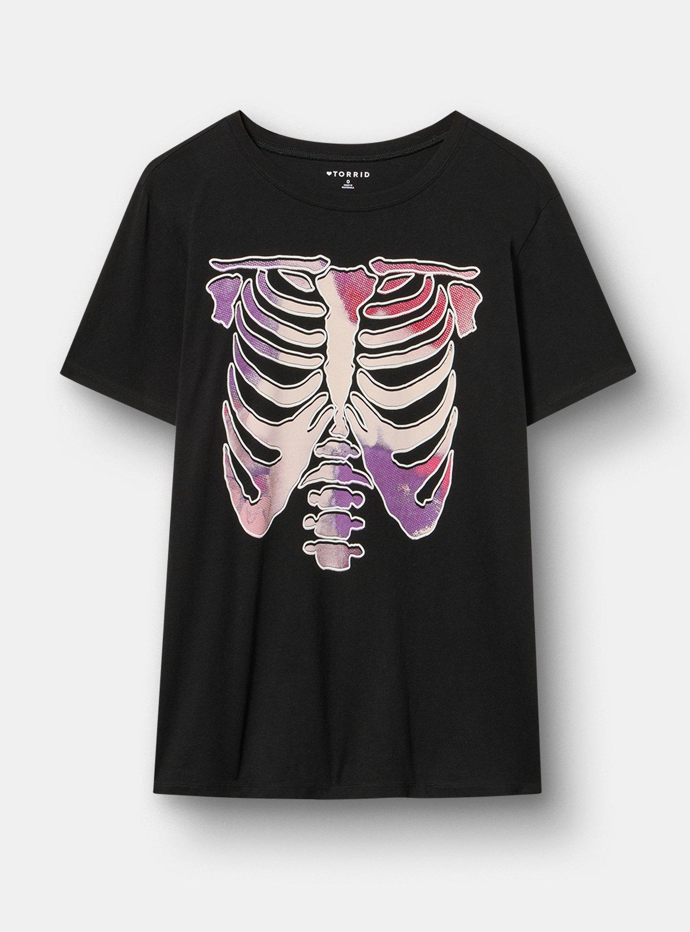 Classic Heritage Jersey Crew Tee, RIBCAGE FADE DEEP BLACK, hi-res