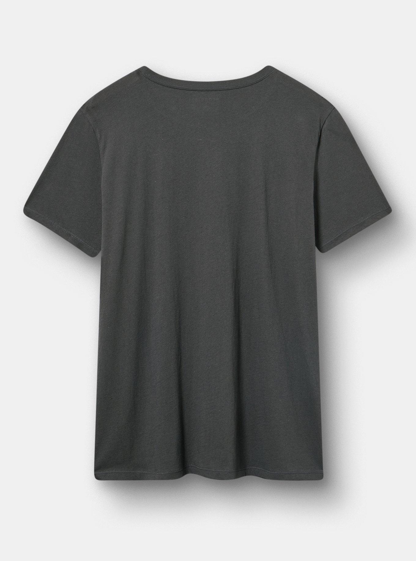 Classic Heritage Jersey Crew Tee, STRANGE FLORAL SKULL VINTAGE BLACK, alternate