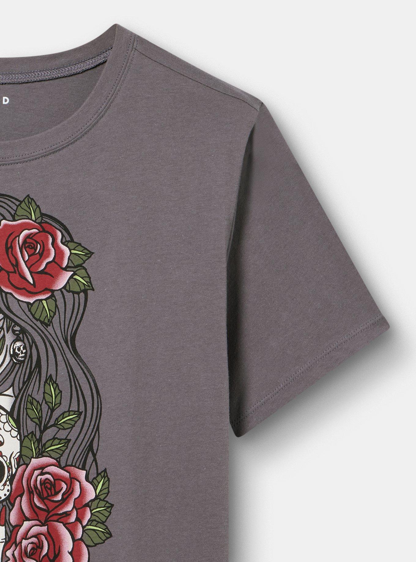 Classic Heritage Jersey Crew Tee, MUERTA SKULL TORNADO, alternate